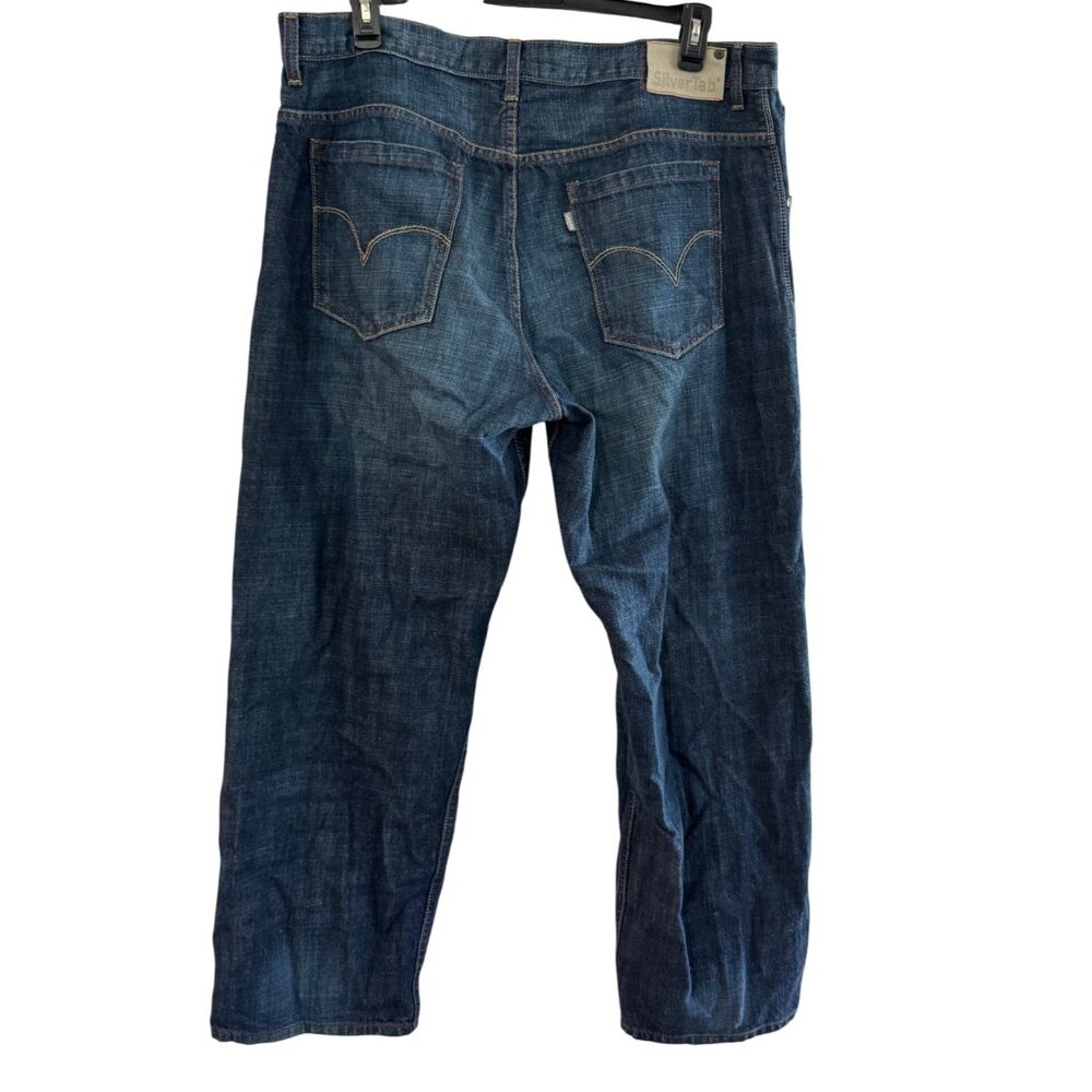 Vintage Levis SilverTab 90s Mens Baggy Jeans W40 L32 Vintage Denim Made In Indon